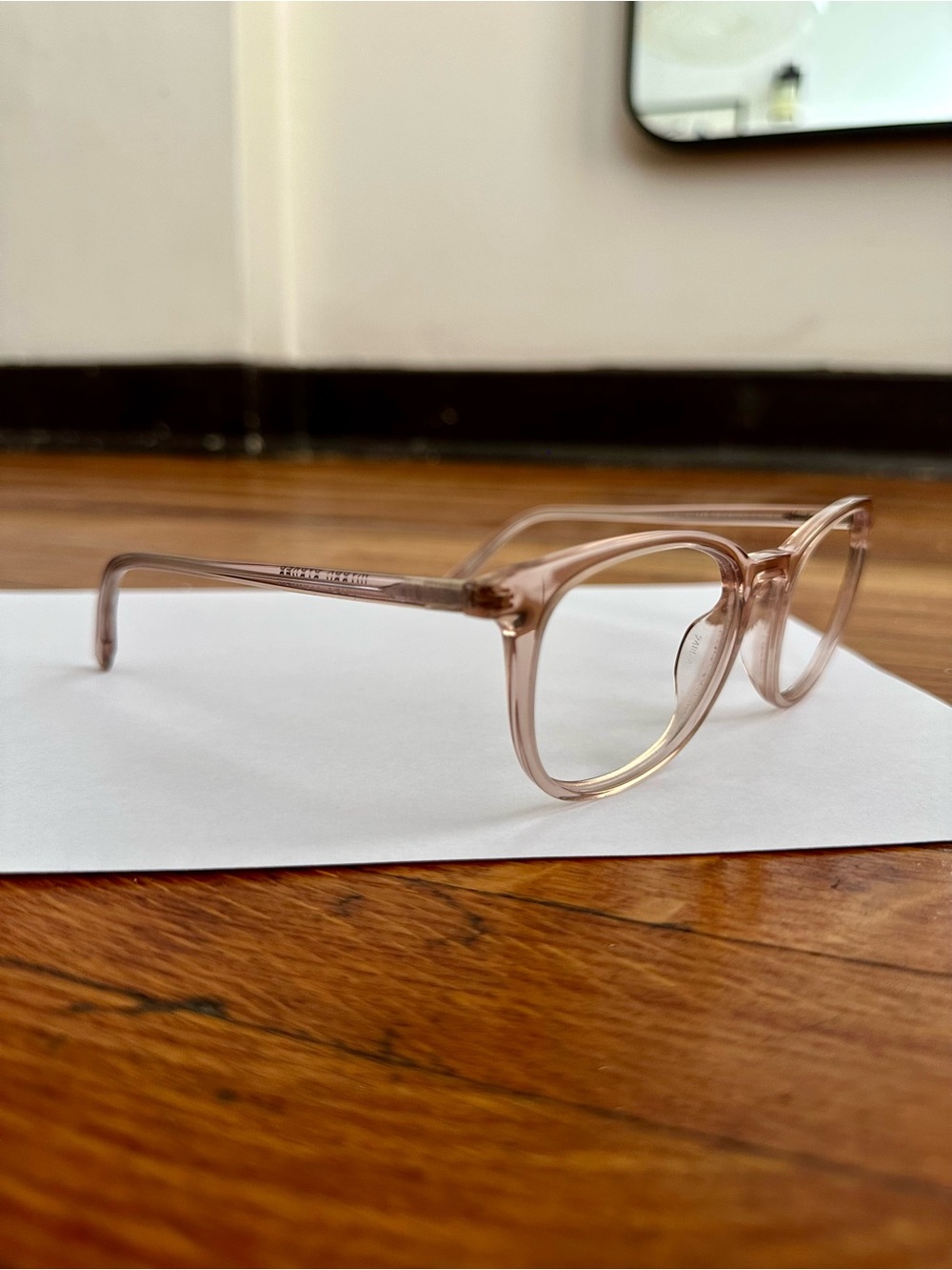 Warby Parker Durand Rose Water Extra Wide Low Bridge Fit 55-20-150 Frames only - Picture 8 of 11